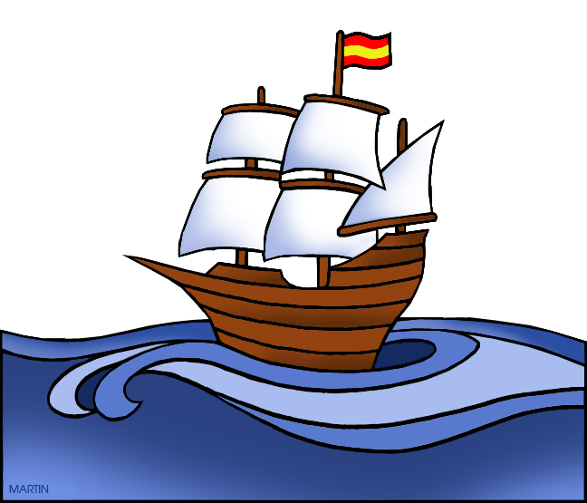 648x555 Explorers Clip Art By Phillip Martin, Spanish Ship