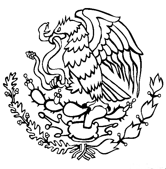 554x565 Mexico Flag Coloring Page