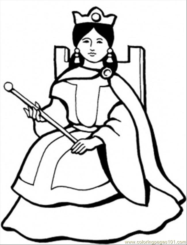650x848 Spanish Queen Coloring Page