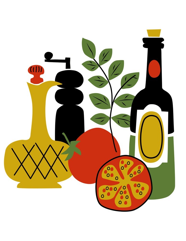 774x1000 Food And Wine Clipart