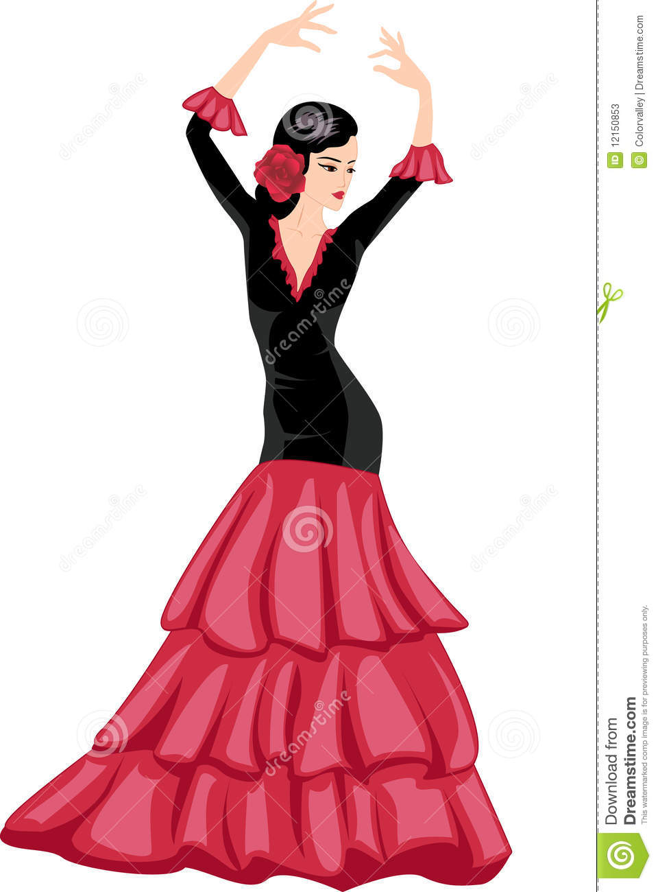 960x1300 Spanish Dancing Clipart