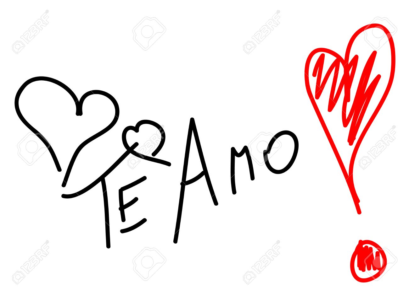 1300x975 Phrase I Love You In Spanish Language Royalty Free Cliparts