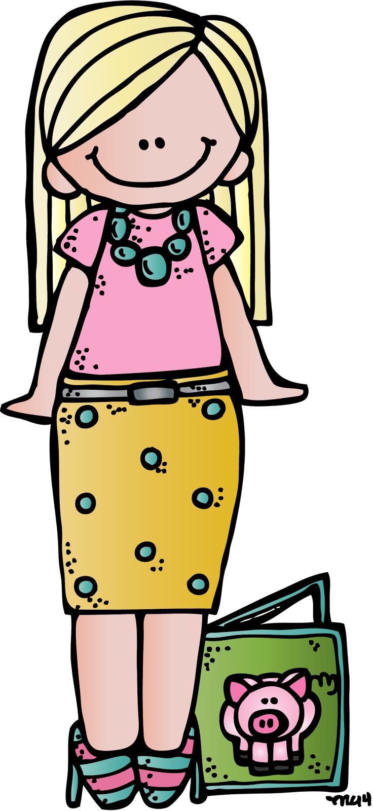 736x1600 Blonde Clipart Spanish Teacher