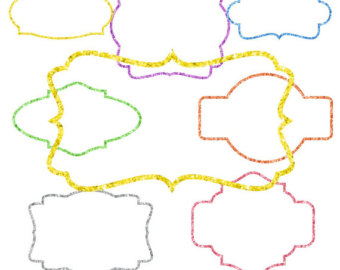 340x270 Glitter Frame Clipart Gold Sparkle Border Frames Large 10 Inch