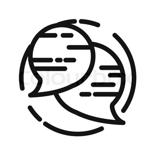 320x320 Vector Icon Of Talk Or Chat Icon Or Speech Bubble As Puzzle. This