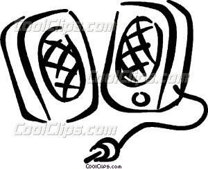 300x245 Computer Speakers Vector Clip Art