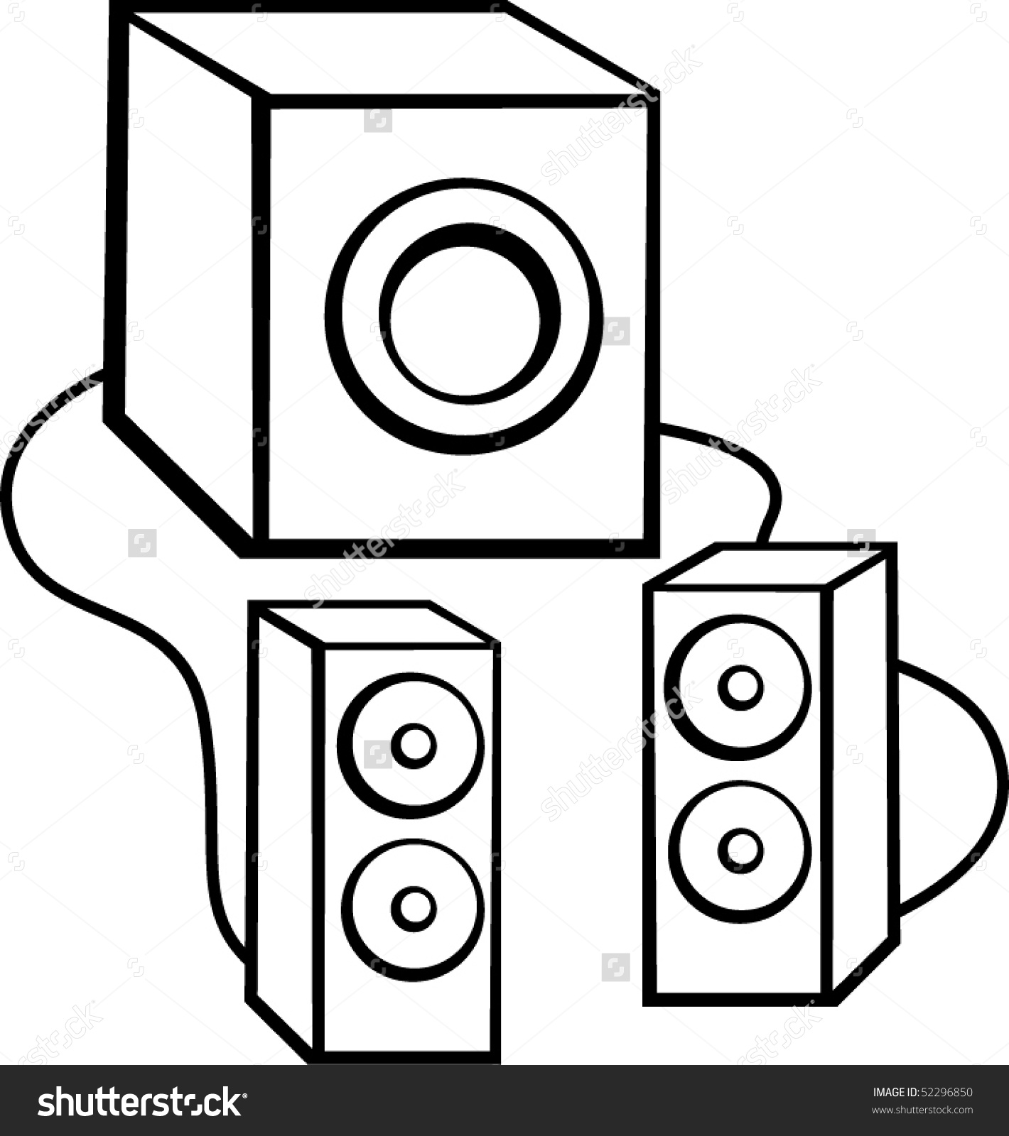 1420x1600 Speakers Clipart Black And White