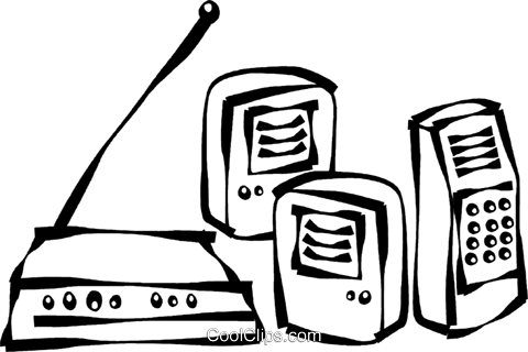 480x320 Computer Speakers Royalty Free Vector Clip Art Illustration