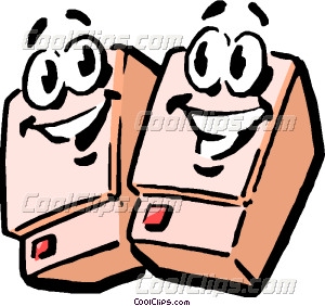 300x282 Cartoon Speakers Vector Clip Art