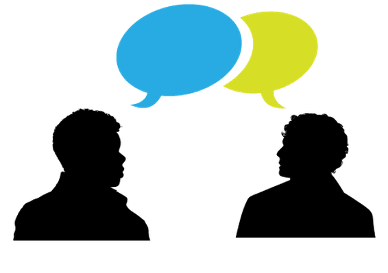 566x399 Speaking Heads And Speech Bubble Clipart The Arts Image