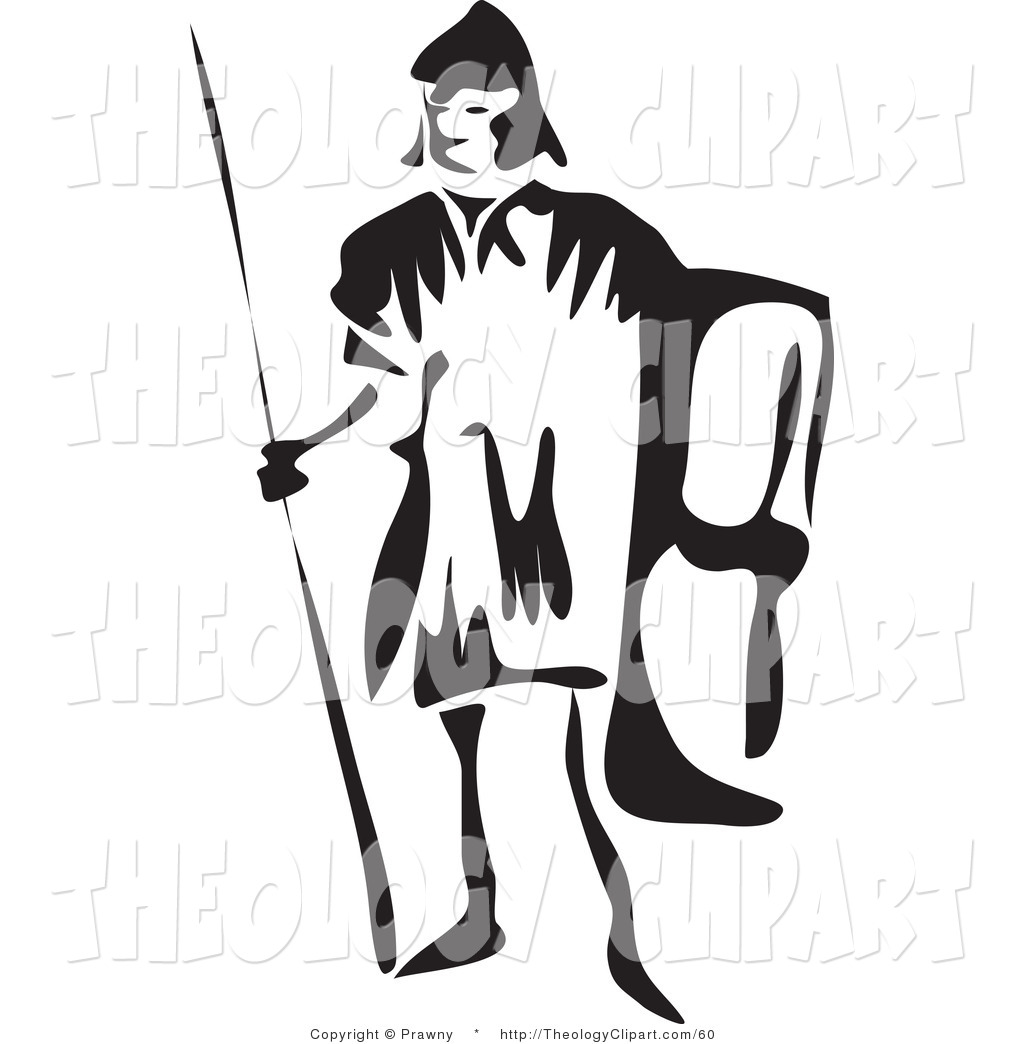 1024x1044 Clip Art Of A Black And White Roman Soldier Holding A Spear By