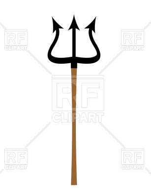 307x400 Trident. Weapon Of Satan And Devil. Spear Poseidon Royalty Free