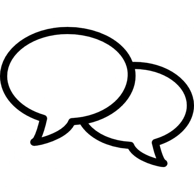 626x626 Speech Bubbles Silhouette Icons Free Download