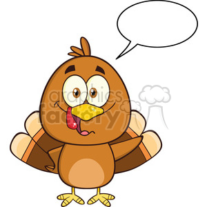 300x300 Royalty Free 8974 Royalty Free Rf Clipart Illustration Cute Turkey