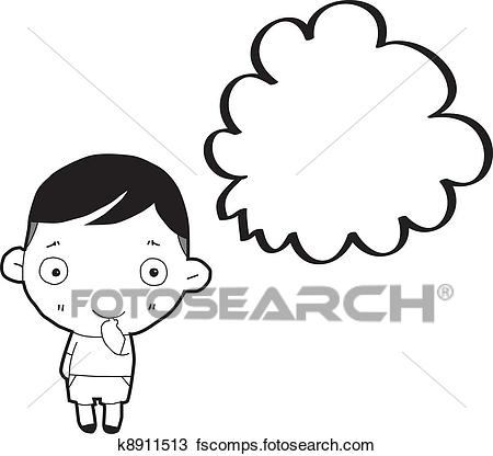 450x416 Clipart Of Boy With Speech Bubble K8911513