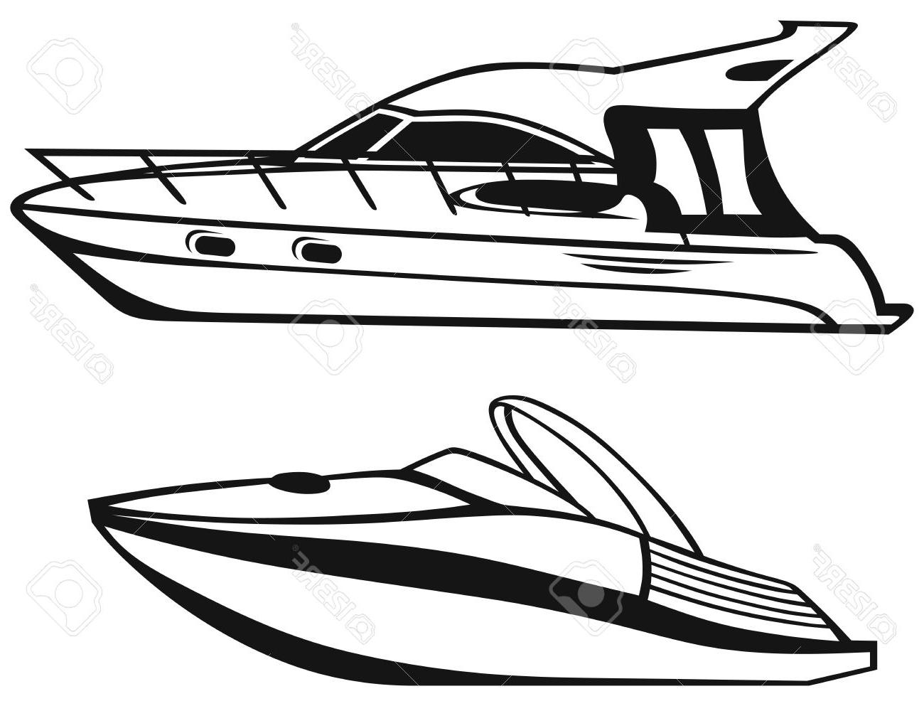 1300x993 Unique Speed Boat Clip Art Black And White File Free Free Vector