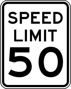 Speed Limit Sign Clipart