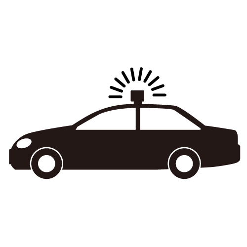 500x500 Speeding Cop Car Clipart