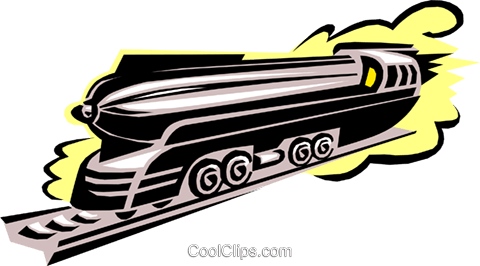 480x266 Speeding Train Royalty Free Vector Clip Art Illustration Tran0775