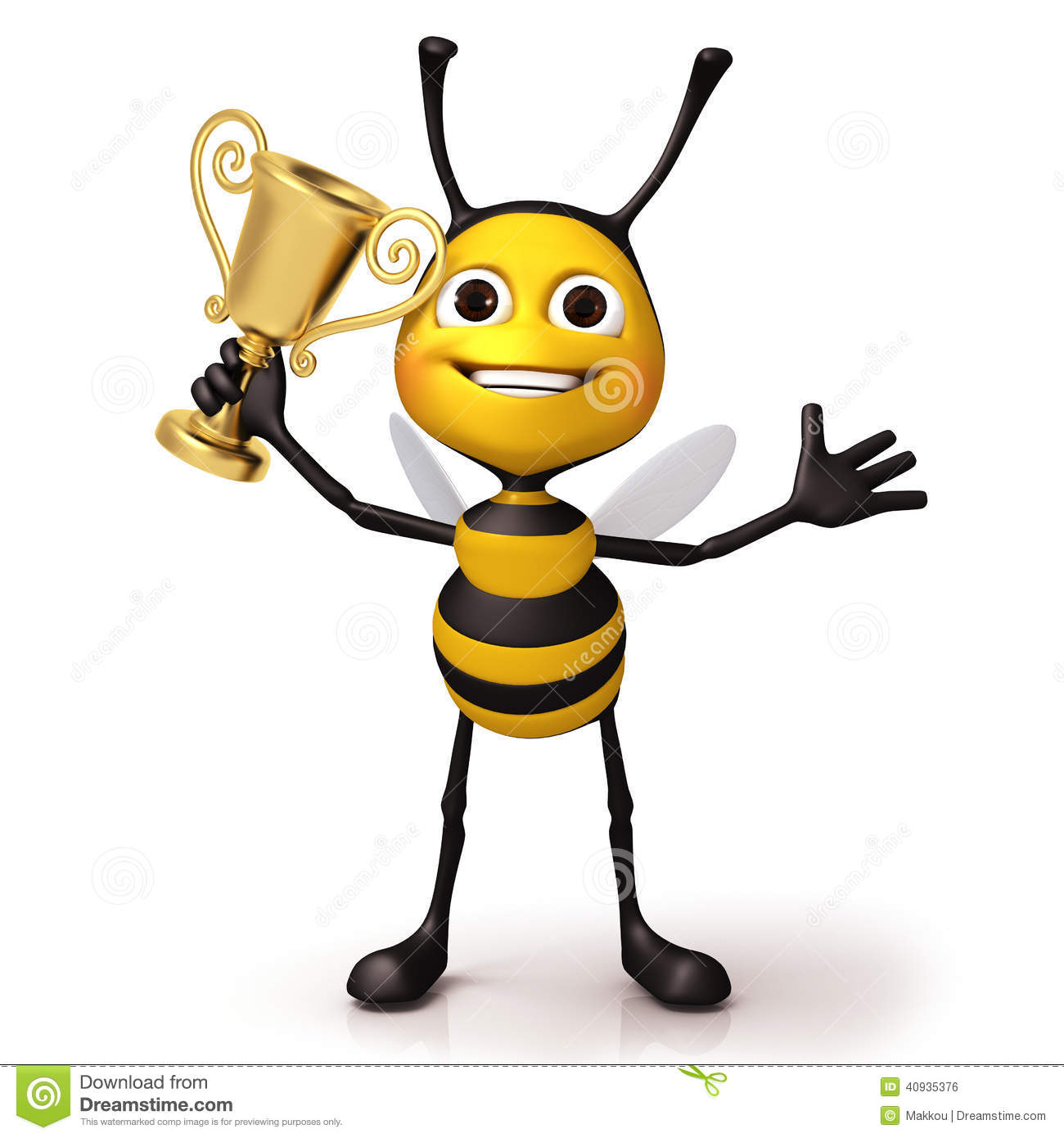 1300x1390 Bee Clipart Trophy