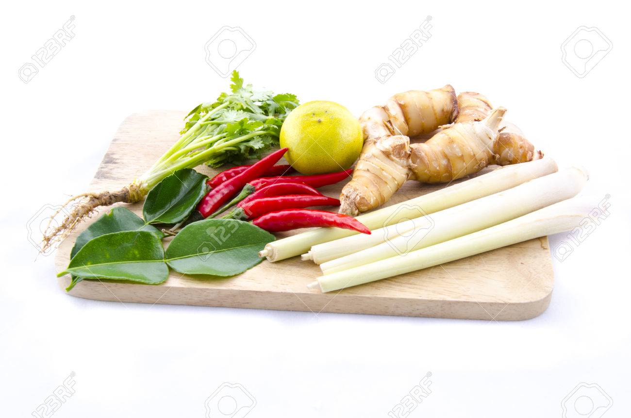 1300x861 Hot And Spicy Food Ingredient For Thai Food On White Background
