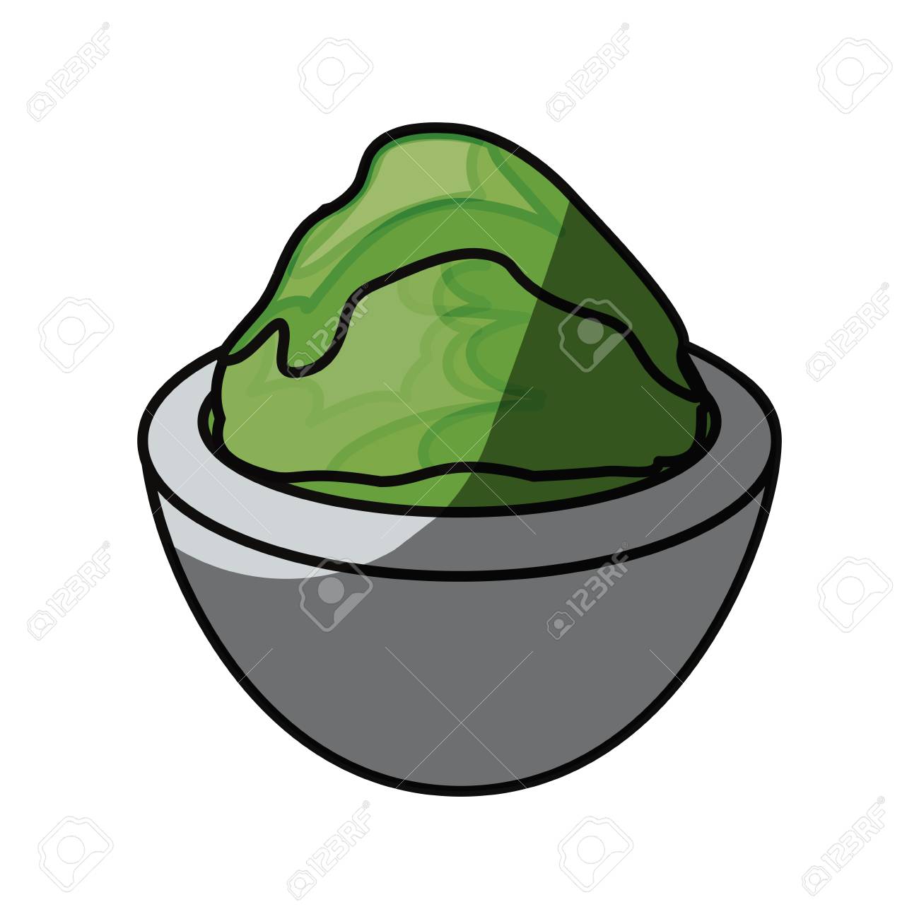 1300x1300 Wasabi Spicy Food Icon Vector Illustration Graphic Design Royalty