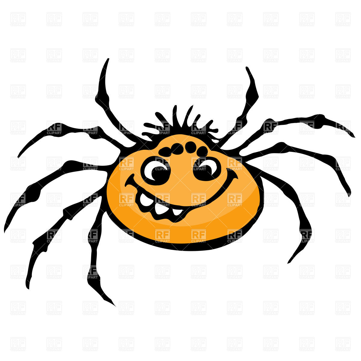 1200x1200 Cute Cartoon Spider Royalty Free Vector Clip Art Image