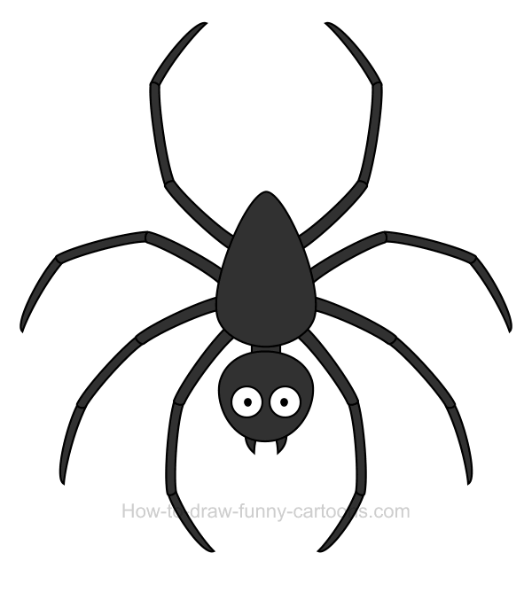 600x668 To Draw A Spider Clip Art