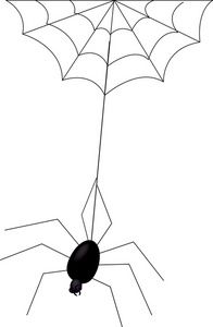 196x300 Spider Web Clipart Black Widow Spider
