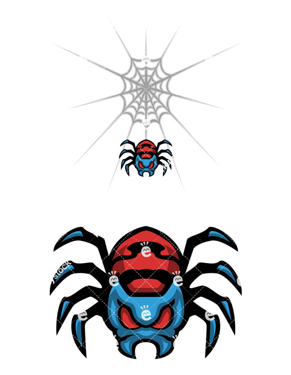 585x755 A Creepy Spider Hanging From Its Web