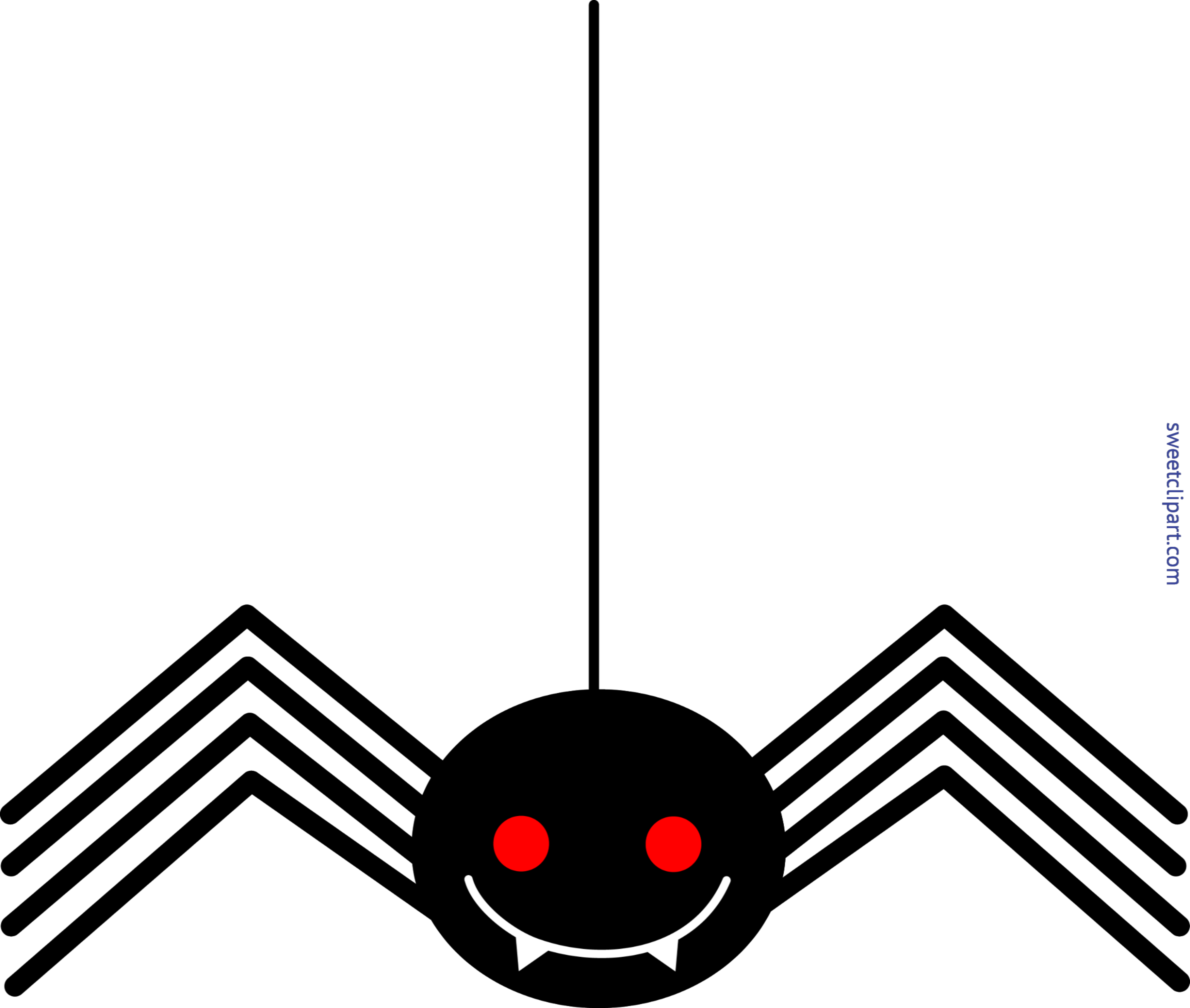 5997x5082 Halloween Spider Web Thread Clip Art