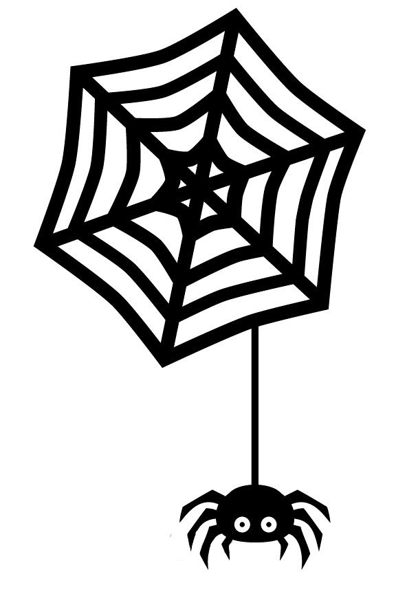 Spider Web Clipart Black And White