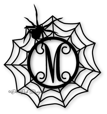 356x378 Spider Web Circle Monogram Frame Svg File Vector Dxf Pdf Eps Ai