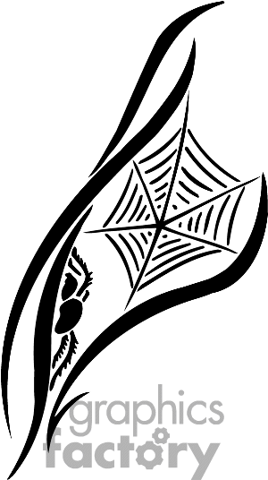 300x536 Spider Web Clipart Tribal