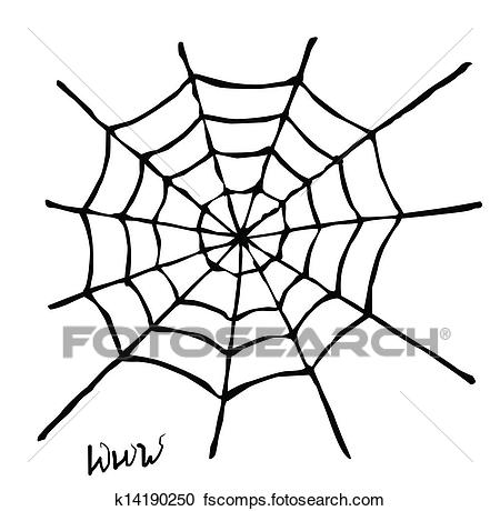 450x460 Clipart Of Spider Web K14190250