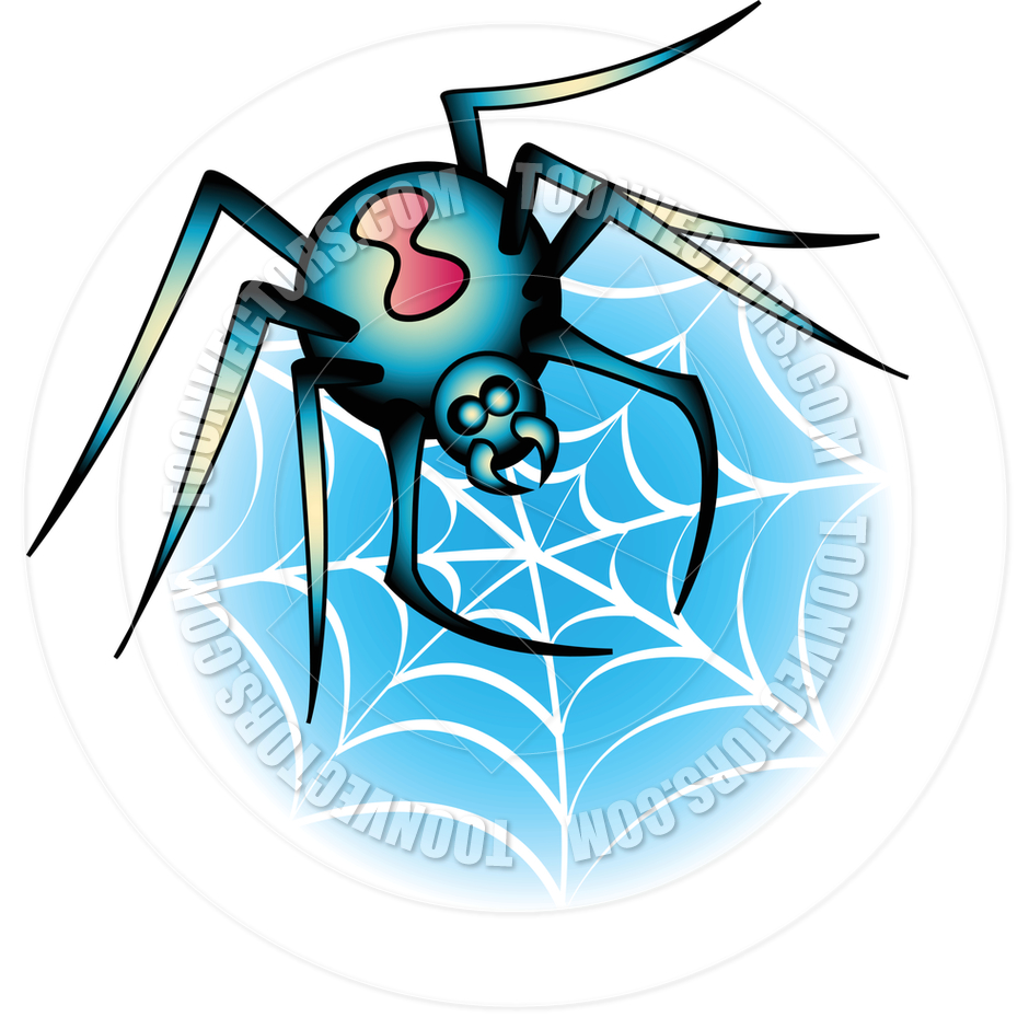 940x940 Cartoon Tattoo Spider Web Design Vector Illustration By Clip Art