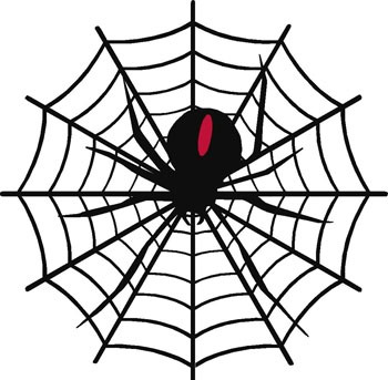 350x343 Red Back Amp Spider Web Decal Sticker