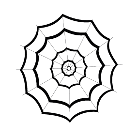 283x283 Spider Web Silhouette Silhouette Of Spider Web