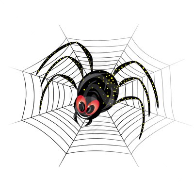 400x400 Spider Web Clip Art Cute Spider On Web Free Clipart Images