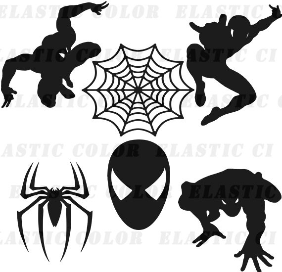 570x550 Spiderman Svg Clipart Silhouette Spider Man Vector Files