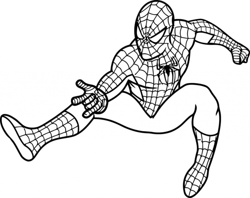 1024x810 Printable Coloring Sheets Of A Spiderman Cartoon For Kids For May