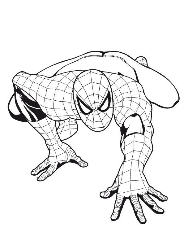 595x749 Spiderman Coloring Pages For Boys Super Heroes Coloring Pages