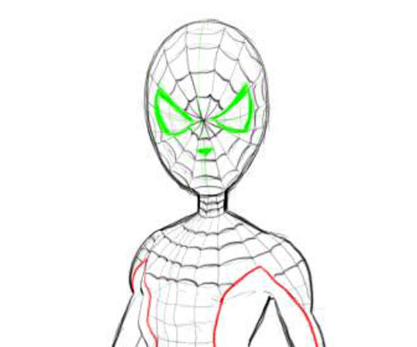 600x500 Drawn Spiderman Easy