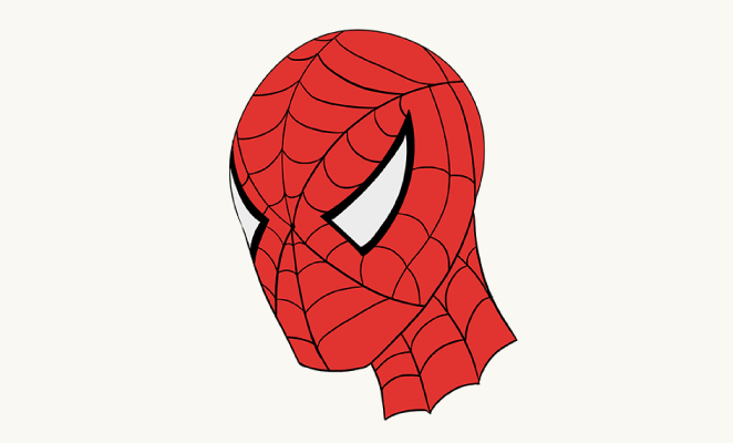 662x400 How To Draw Spiderman's Face Easy Drawing Guides
