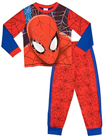 334x445 Spider Man Boys Spiderman Pyjamas Full Face Ages 2 To 10 Years