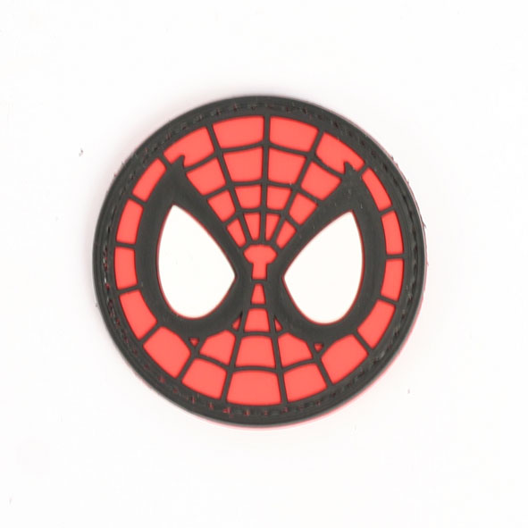 591x591 Spiderman Face Hook And Loop Badge