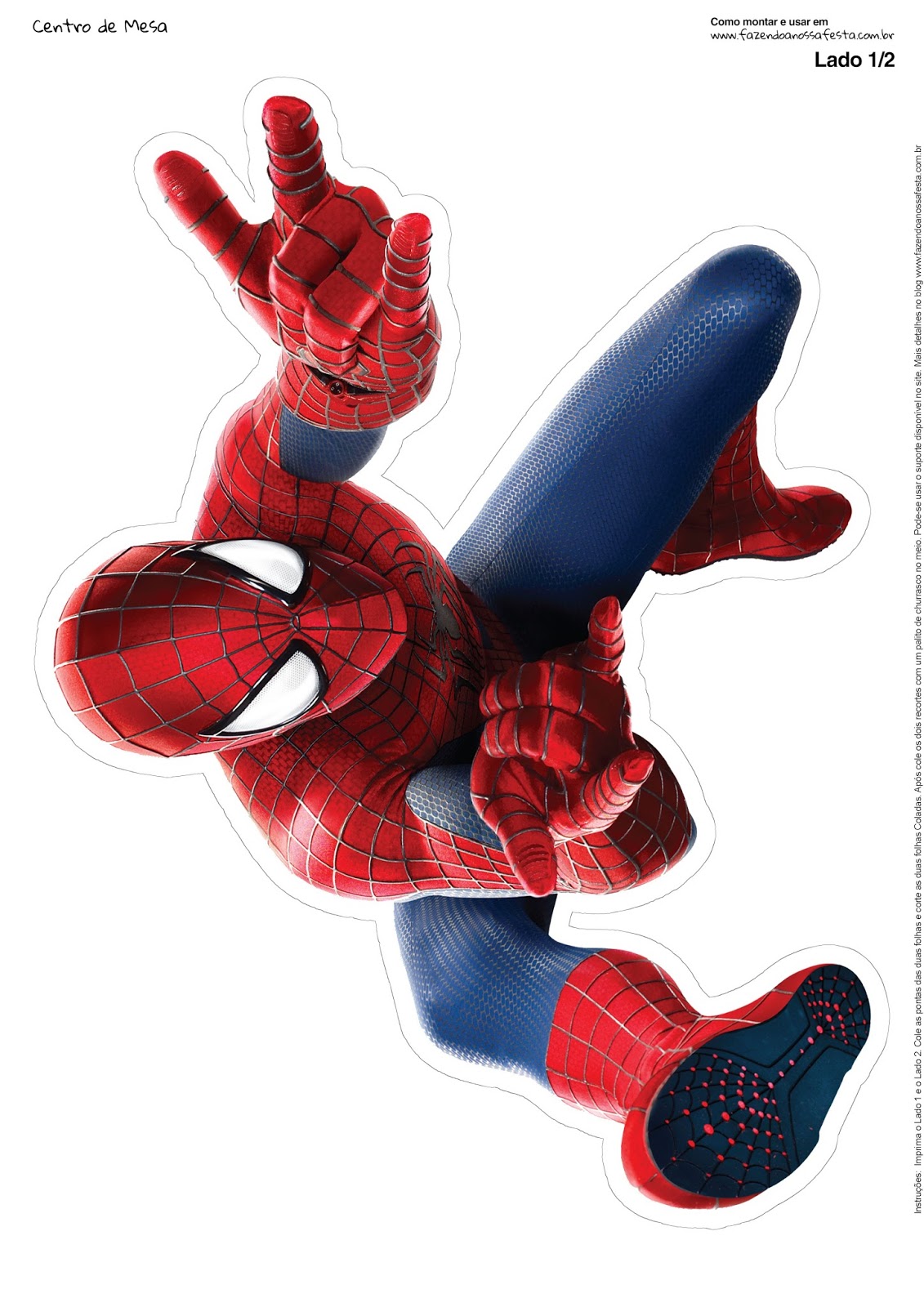 1131x1600 Spiderman Free Printable Centerpiece.