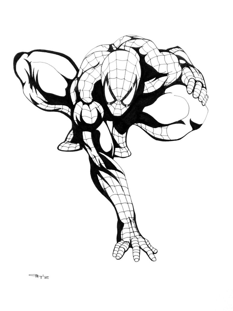 Spiderman Line Art | Free download on ClipArtMag