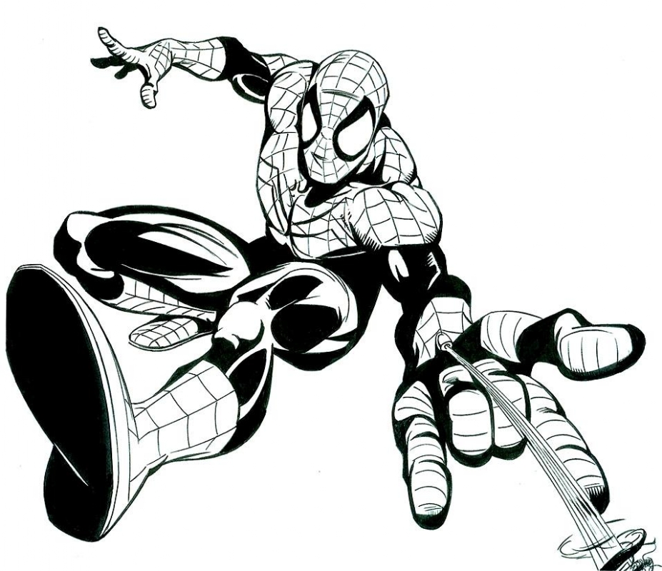 Spiderman Line Surfer Silver Comic Clipartmag Sketch Coloring Page.