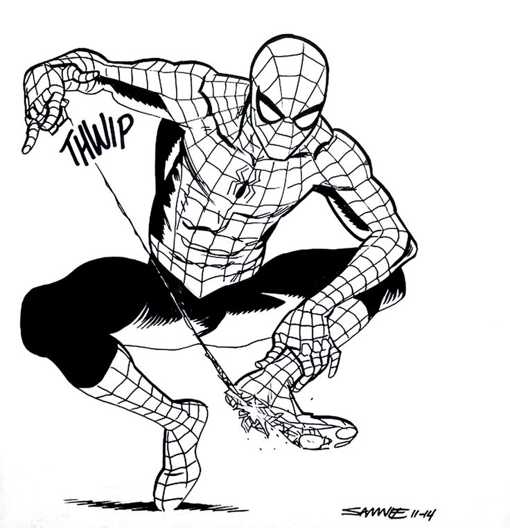 Spiderman Line Art | Free download on ClipArtMag